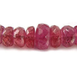 2.5-4mm Ruby Faceted Rondelles 16 inch 207 pieces (ONLINE ORDER ONLY)