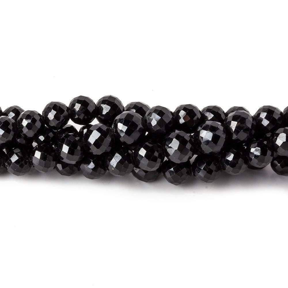 2.5-5.5mm Black Spinel Faceted Rounds 16 inch 95 beads (ONLINE ORDER ONLY)