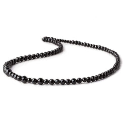 2.5-5.5mm Black Spinel Faceted Rounds 16 inch 95 beads (ONLINE ORDER ONLY)