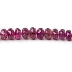 2.5-6.5mm Rubelite Tourmaline Faceted Rondelle Beads 20 inch 180 pcs AAA Quality