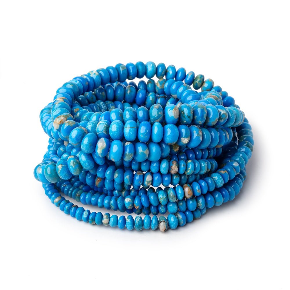 2.5-6mm Ceruleite Plain Rondelle Beads 17.5 inch 166 pieces AA (ONLINE ORDER ONLY)