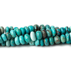 2.5-6mm Chinese Turquoise plain rondelles 18 inch 195 beads