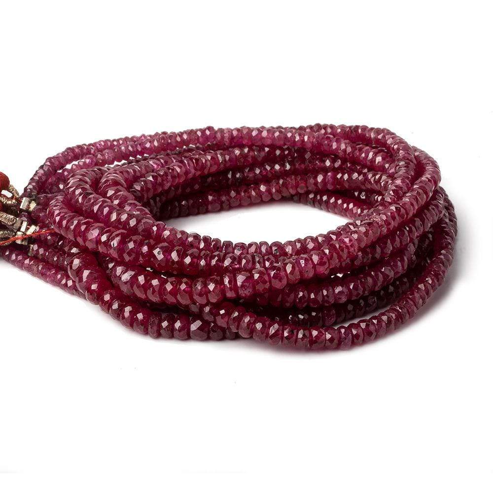 2.5-6mm Ruby faceted rondelle beads 16 inch 200 pieces (ONLINE ORDER ONLY)