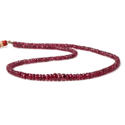 2.5-6mm Ruby faceted rondelle beads 16 inch 200 pieces (ONLINE ORDER ONLY)