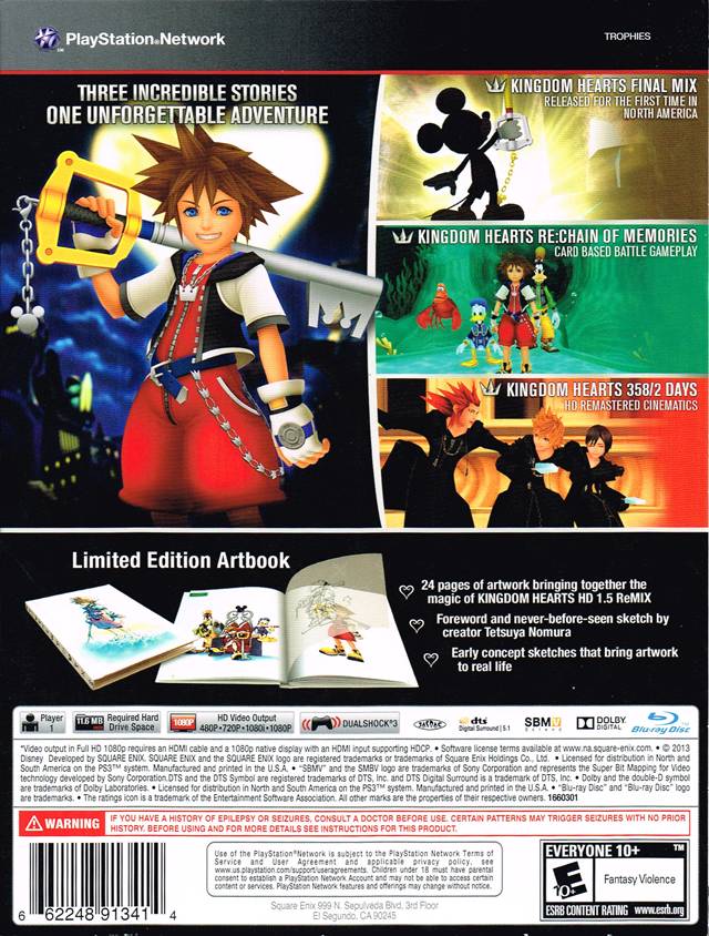 Kingdom Hearts HD 1.5 ReMix Art Book Limited Edition (Playstation 3) (Online Only)