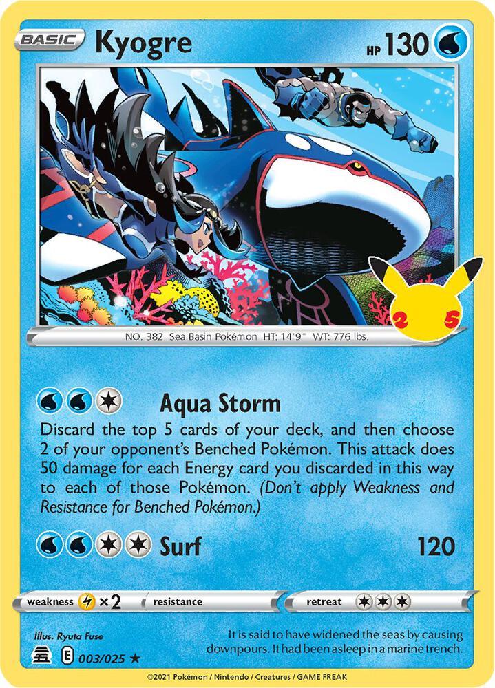 Kyogre (003/025) [Celebrations: 25th Anniversary] (Online Only)