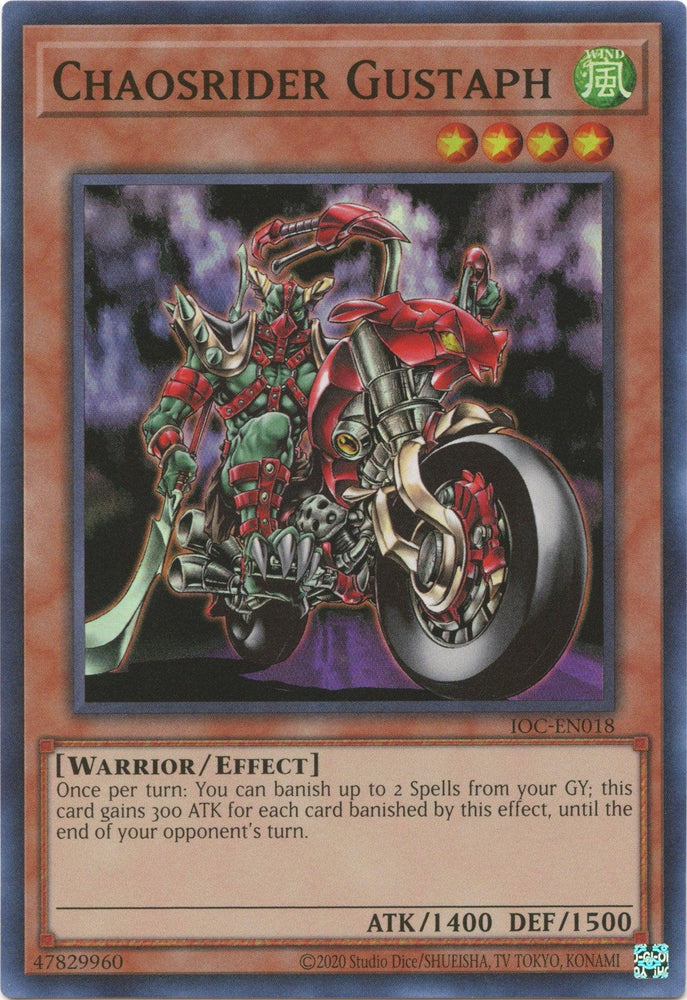 Chaosrider Gustaph (25th Anniversary) [IOC-EN018] Super Rare (ONLINE ORDER ONLY)