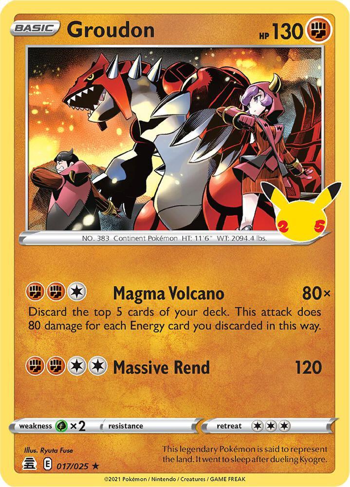 Groudon (017/025) [Celebrations: 25th Anniversary] (Online Only)