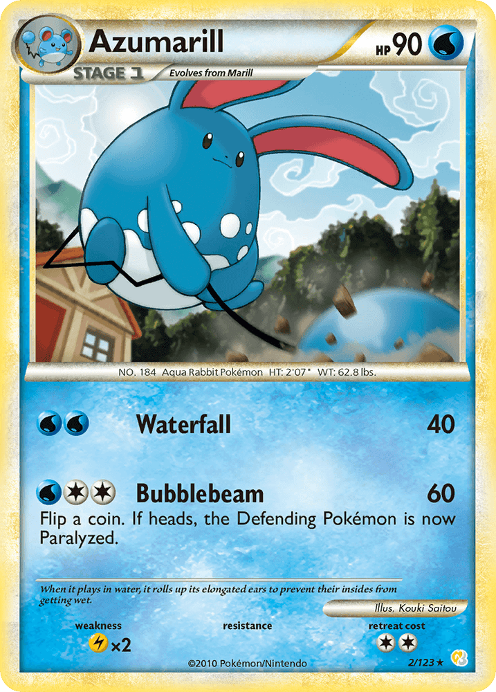 Azumarill (2/123) [HeartGold & SoulSilver: Base Set] (Online Only)