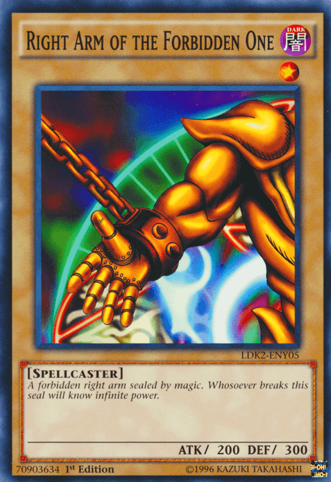 Right Arm of the Forbidden One [LDK2-ENY05] Common (ONLINE ORDER ONLY)