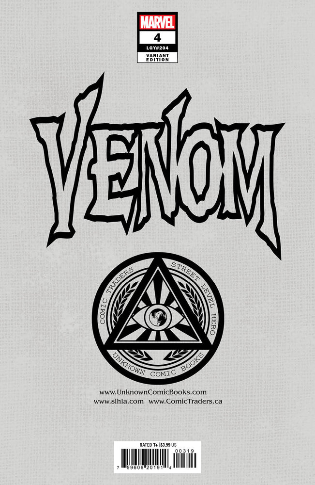 Venom #4 Unknown Comics Dave Wilkins Exclusive Var (01/19/2022) (ONLINE ORDER ONLY)