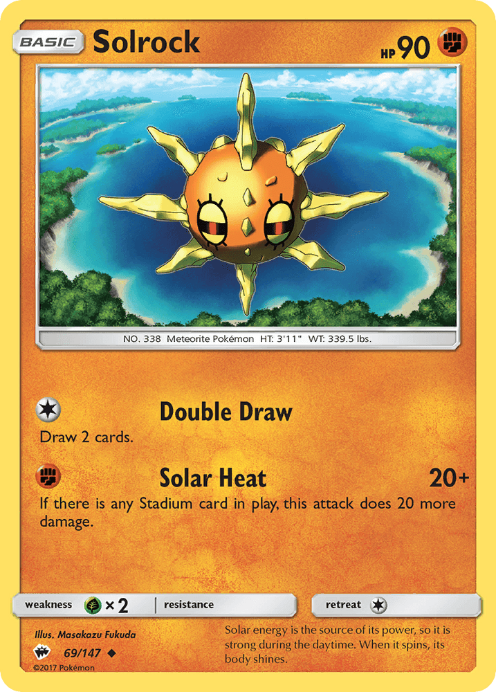 Solrock (69/147) [Sun & Moon: Burning Shadows] (Online Only)