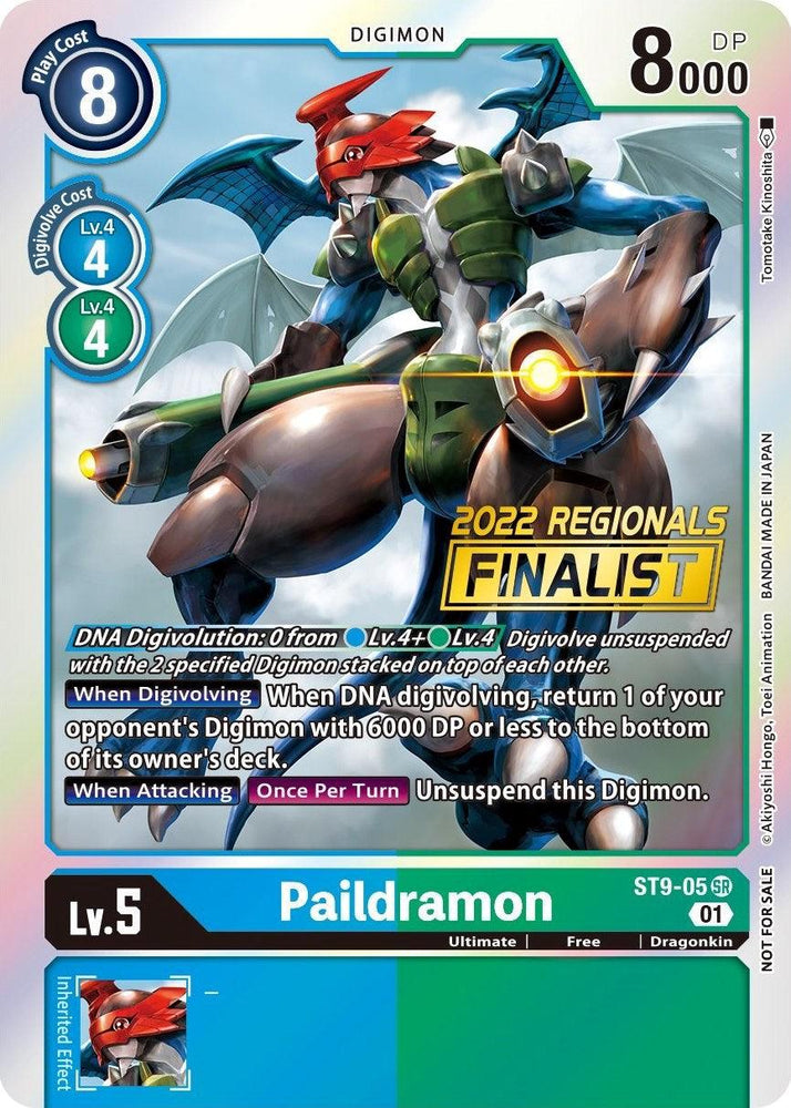 Paildramon [ST9-05] (2022 Championship Offline Regional) (Online Finalist) [Starter Deck: Ultimate Ancient Dragon Promos] (ONLINE ORDER ONLY)