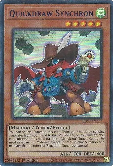 Quickdraw Synchron (Blue) [LDS3-EN117] Ultra Rare (ONLINE ORDER ONLY)