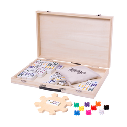 Rustik Deluxe Wood Case: Mexican Train Game
