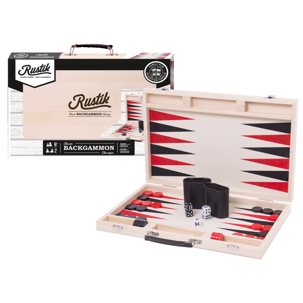Rustik Deluxe Wood Case: Backgammon (ONLINE ORDER ONLY)