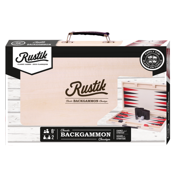Rustik Deluxe Wood Case: Backgammon (ONLINE ORDER ONLY)