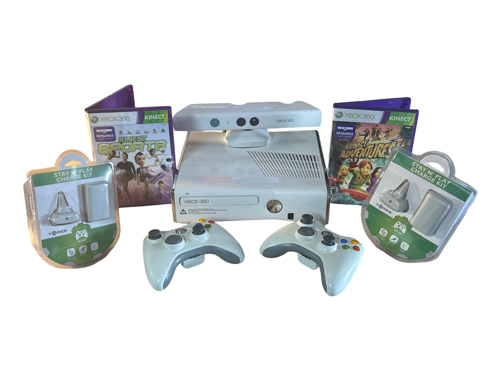 Xbox 360 Slim Console 4GB White Kinect Bundle - Xbox 360 (Online Order Only)