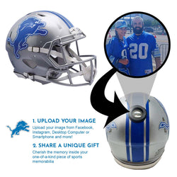 Detroit Lions NFL Mini Helmet - Picture Inside (Online Order Only) (ONLINE ORDER ONLY)