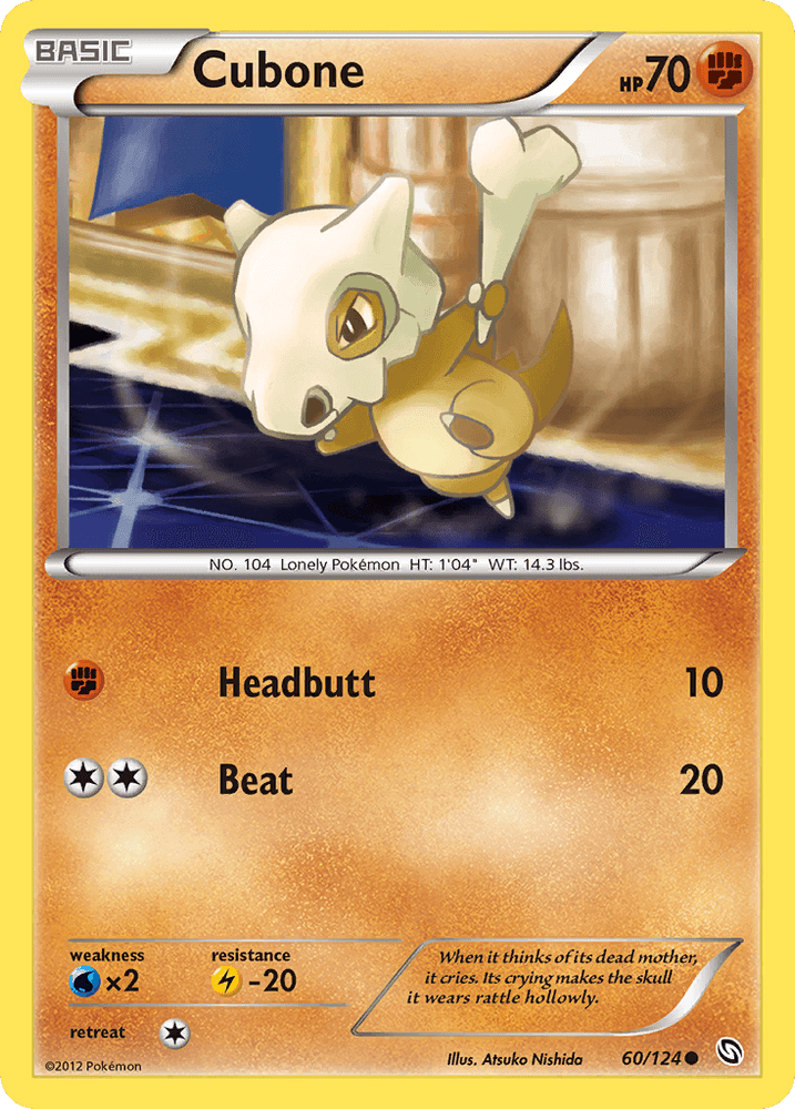 Cubone (60/124) [Black & White: Dragons Exalted] (Online Only)