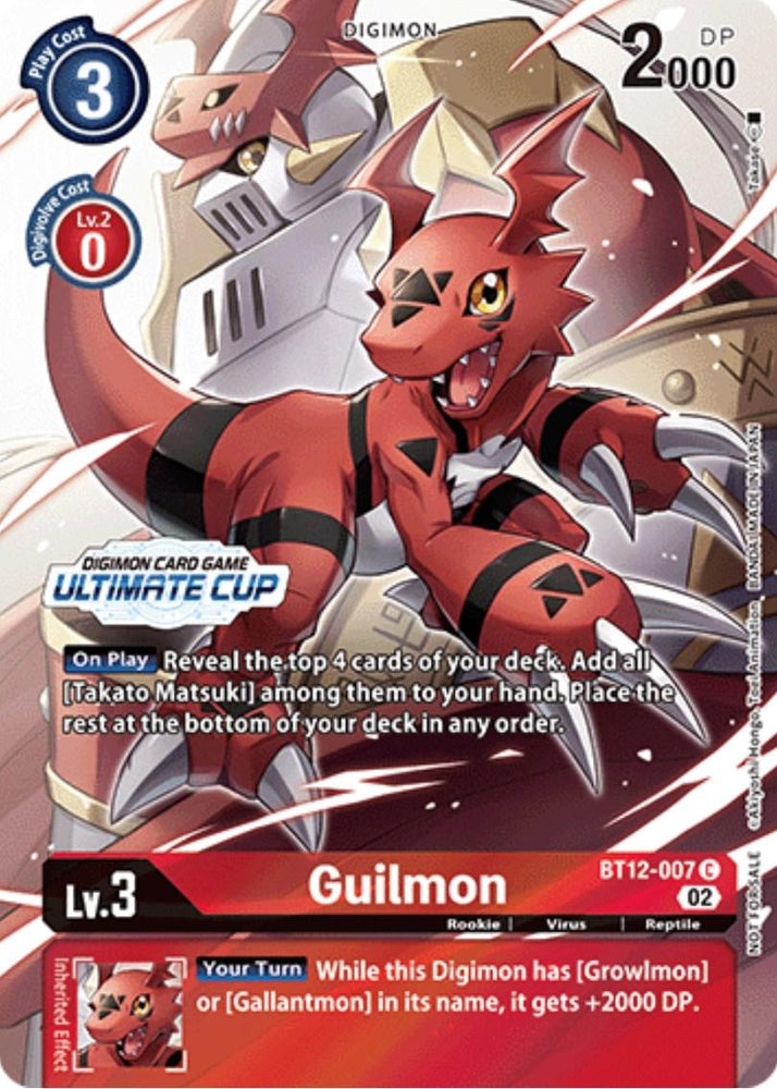 Guilmon [BT12-007] (Ultimate Cup) [Across Time Promos] (ONLINE ORDER ONLY)