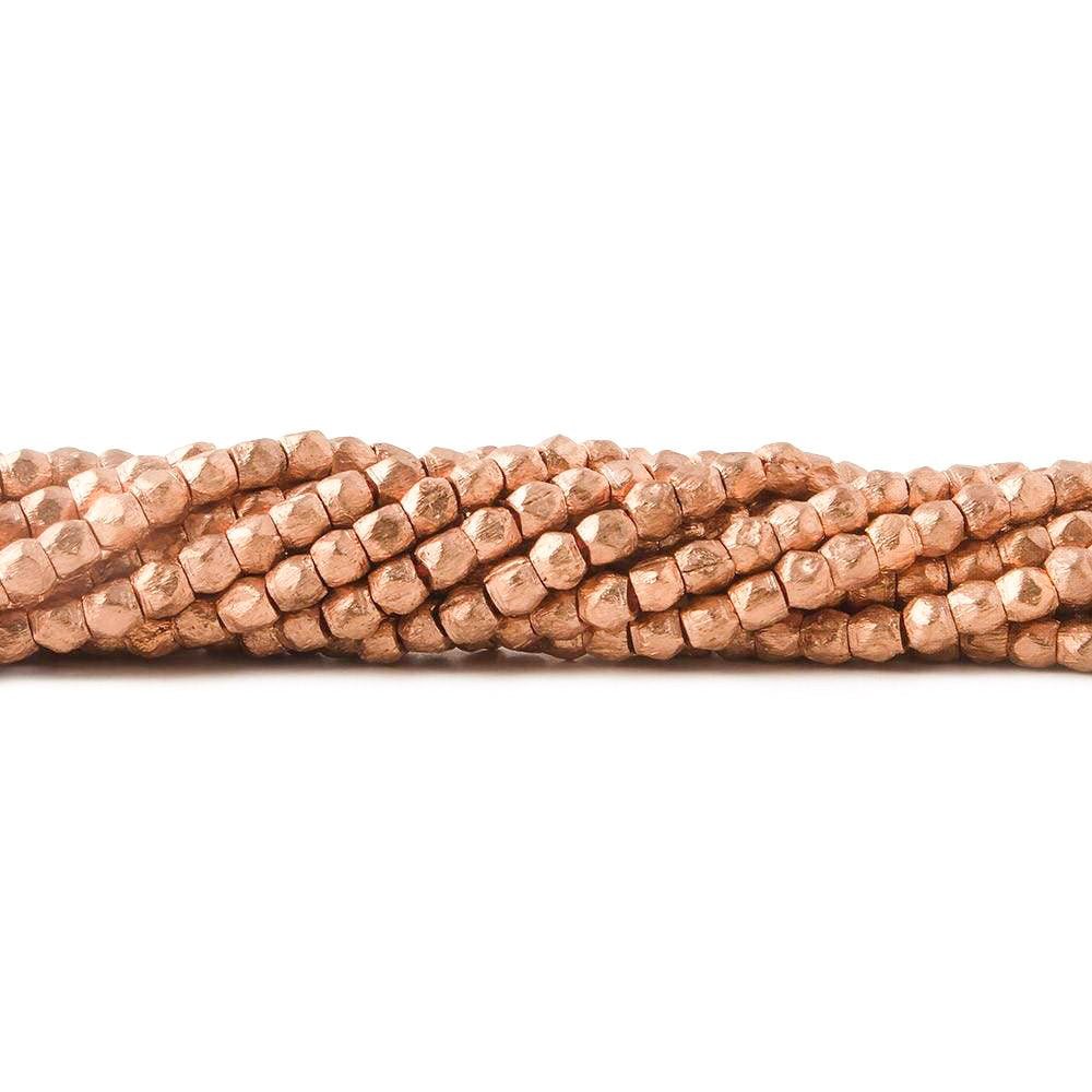 2.5mm Brushed Hand Cut Faceted Nugget Beads (ONLINE ORDER ONLY)