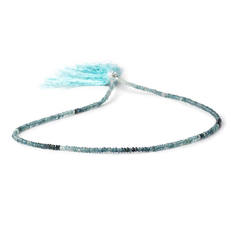 2.5mm Indicolite Tourmaline Faceted Rondelle Beads 13 inch 242 pieces (ONLINE ORDER ONLY)
