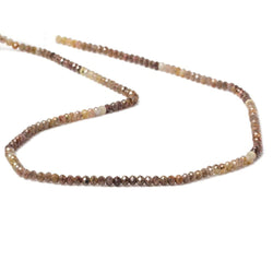 2.5mm Multi Chocolate Sapphire Micro Faceted rondelle beads 13 inch 160 pcs