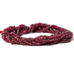 2.5mm Red Spinel Faceted Rondelle Beads 16 inches 255 pieces AA