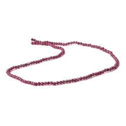 2.5mm Ruby micro faceted round beads 12.5 inch 145 pieces AA (ONLINE ORDER ONLY)