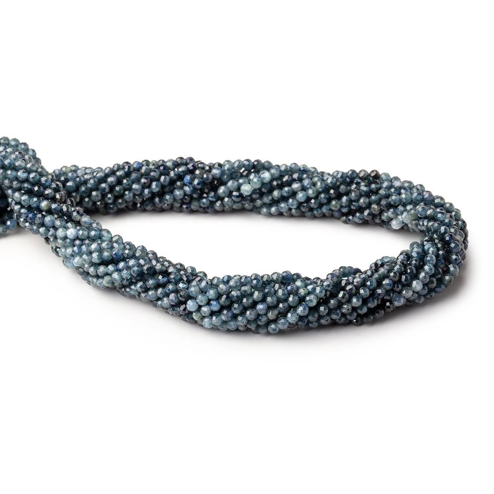 2.5mm Shaded Blue Sapphire Micro Faceted Round Beads 12.5 inch 130 pieces (ONLINE ORDER ONLY)