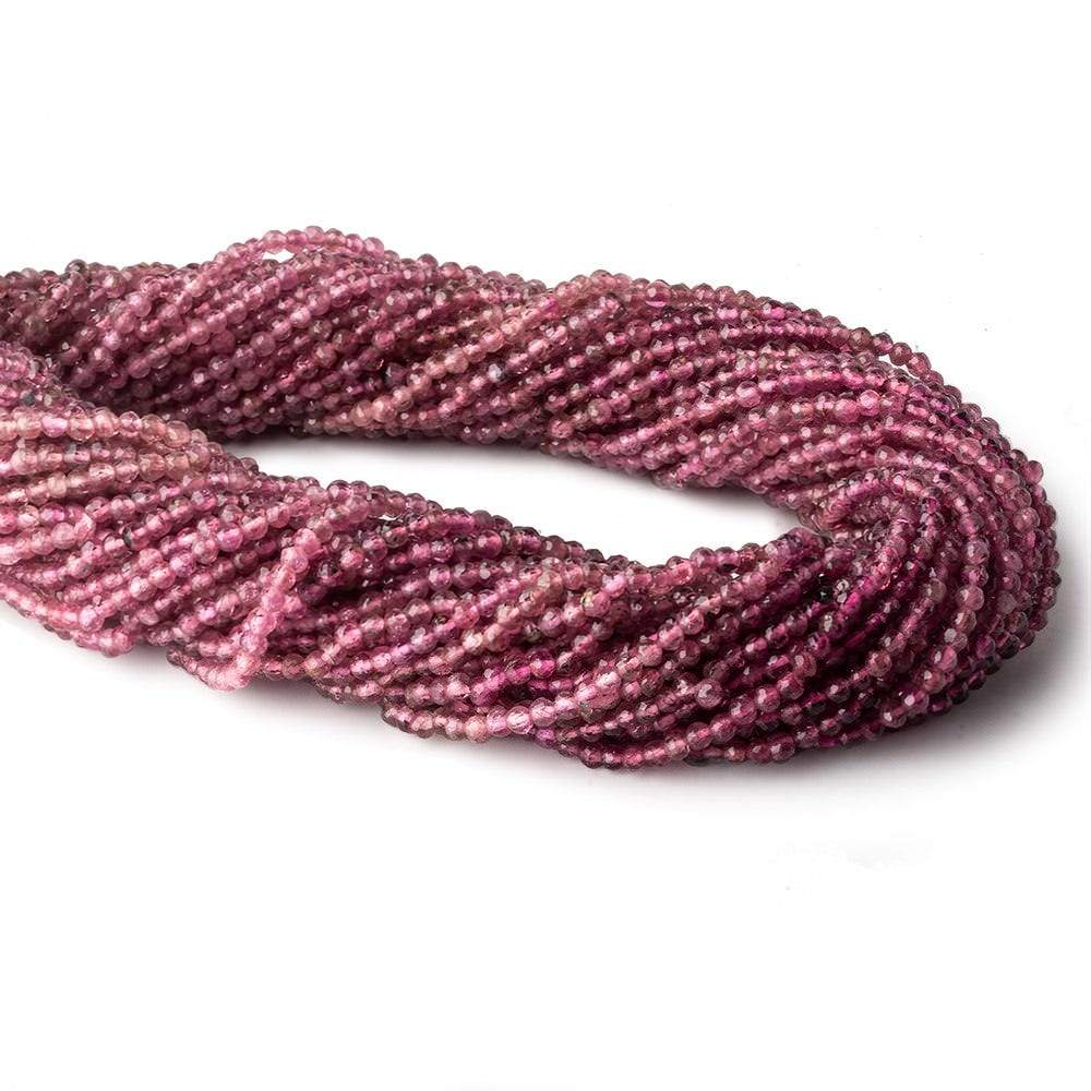 2.5mm Shaded Pink Tourmaline micro-faceted rounds 13 inch 175 beads (ONLINE ORDER ONLY)