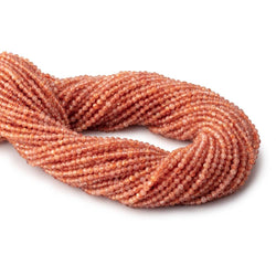 2.5mm Sunstone Micro Faceted Round Beads 12.5 inch 136 pieces AAA (ONLINE ORDER ONLY)
