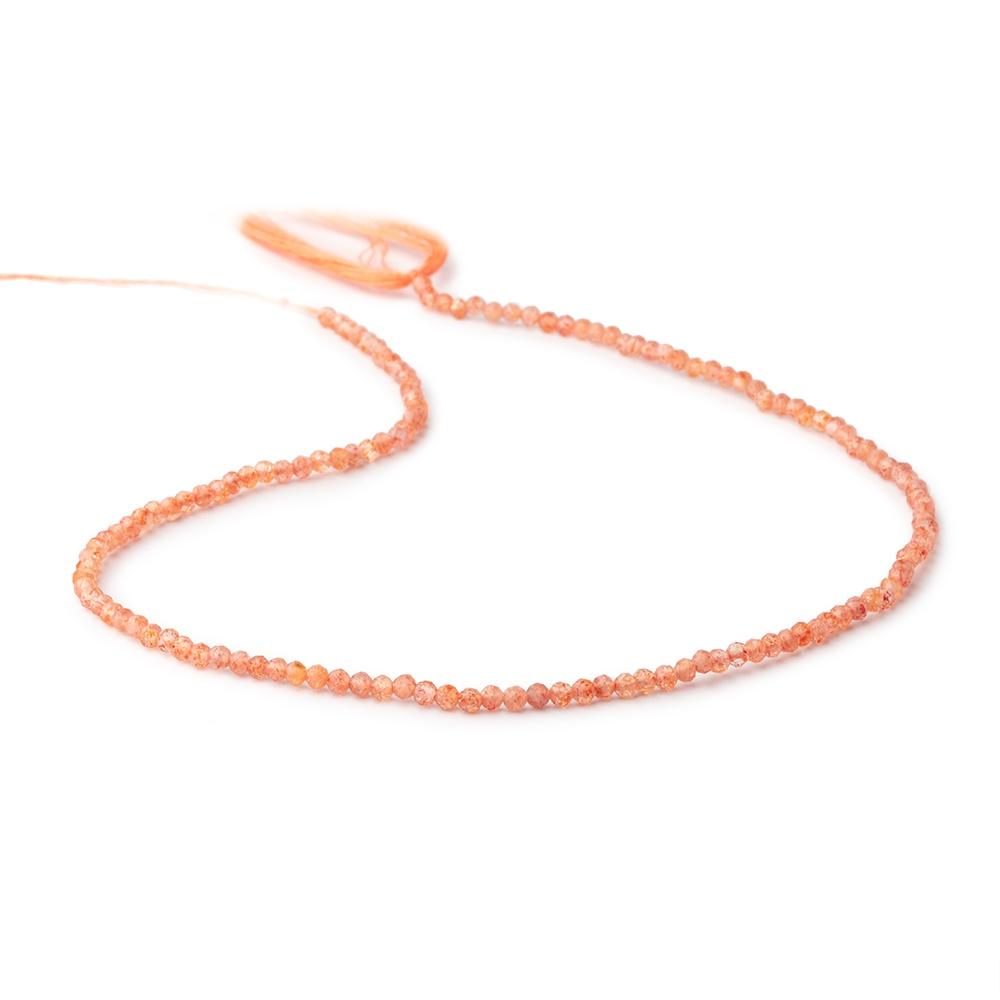 2.5mm Sunstone Micro Faceted Round Beads 12.5 inch 136 pieces AAA (ONLINE ORDER ONLY)