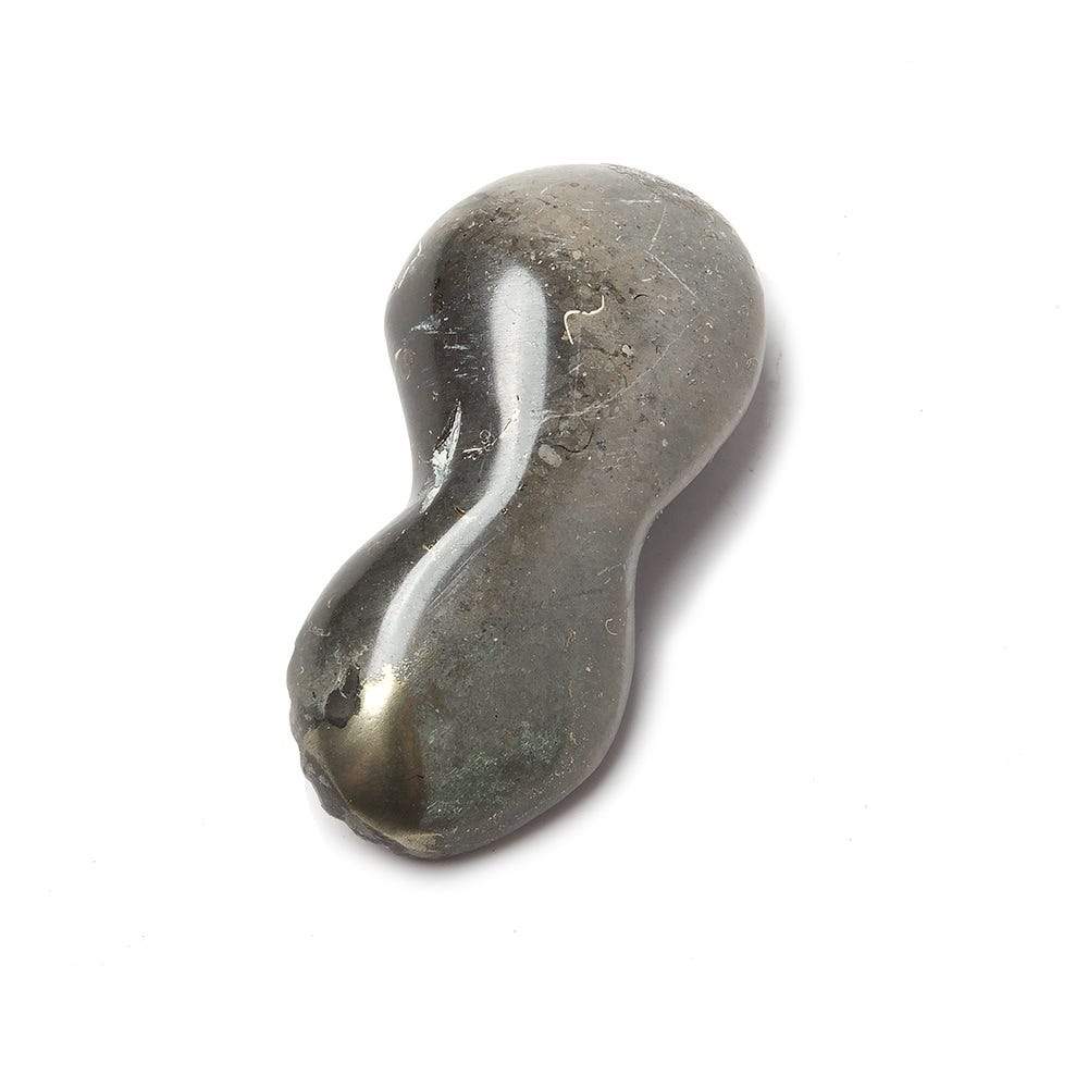 25x15mm Pyritized Ammonite  Fossil Focal Bead (ONLINE ORDER ONLY)