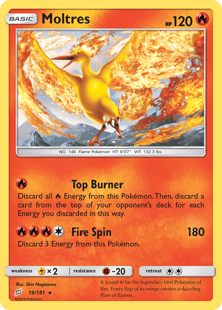 Moltres (19/181) [Sun & Moon: Team Up] (Online Only)