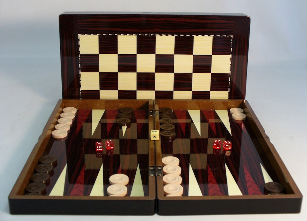 Backgammon - 19" Wood Grain Set (ONLINE ORDER ONLY)