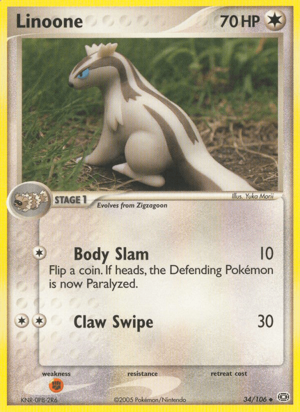 Linoone (34/106) [EX: Emerald] (Online Only)