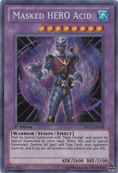 Masked Hero Acid [PRC1-EN018] Secret Rare (ONLINE ORDER ONLY)