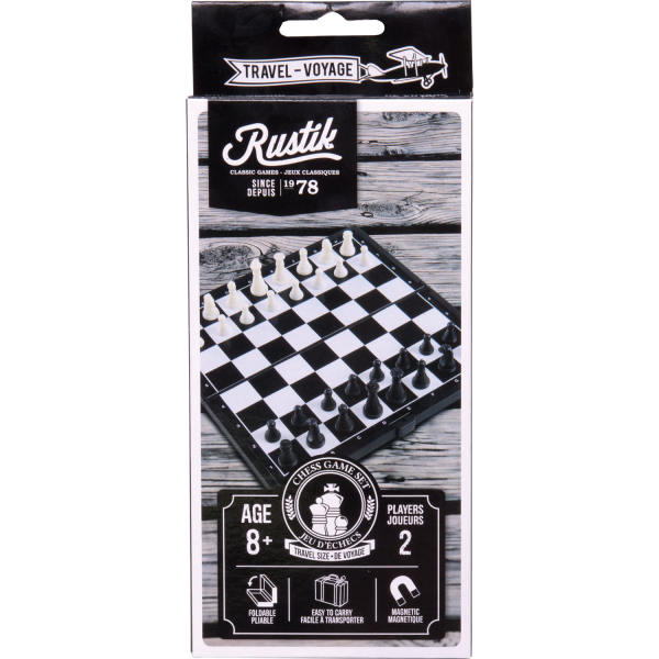Travel Games: Rustik Foldable Magnetic Chess (ONLINE ORDER ONLY)