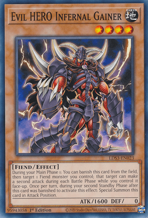 Evil HERO Infernal Gainer [LDS3-EN023] Common (ONLINE ORDER ONLY)
