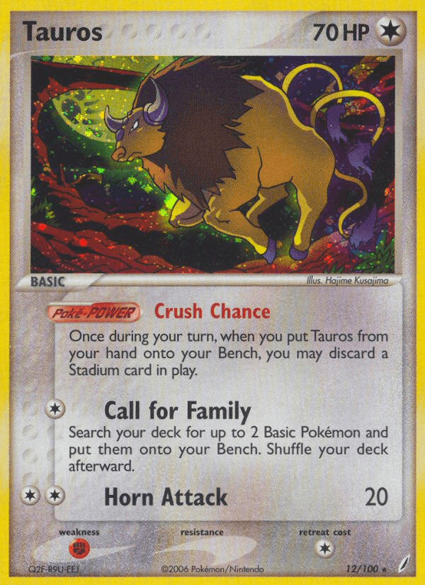Tauros (12/100) [EX: Crystal Guardians] (Online Only)