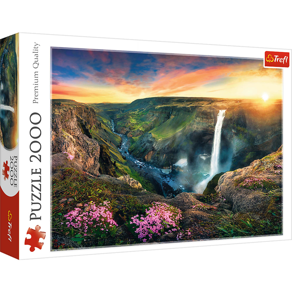 Trefl Red Háifoss Waterfall, Iceland 2000 Piece Puzzle (ONLINE ORDER ONLY)