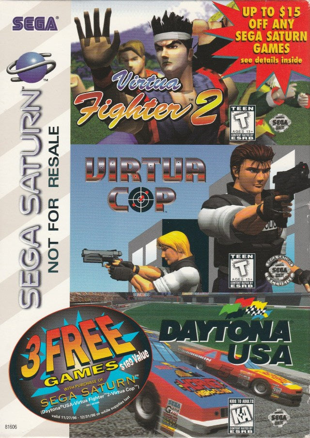 Three Free Games Promo Pack (Sega Saturn) (ONLINE ORDER ONLY)