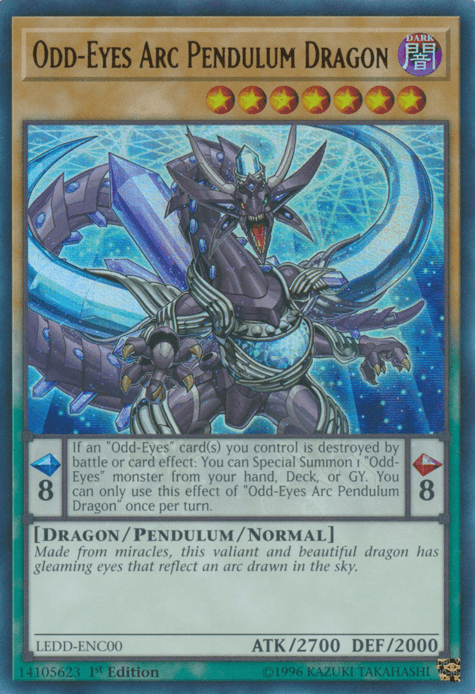Odd-Eyes Arc Pendulum Dragon [LEDD-ENC00] Ultra Rare (ONLINE ORDER ONLY)