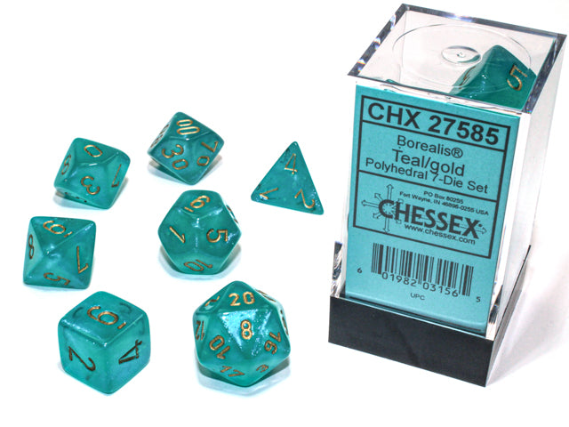 Chessex: Polyhedral Borealis Dice sets (Online Order Only)