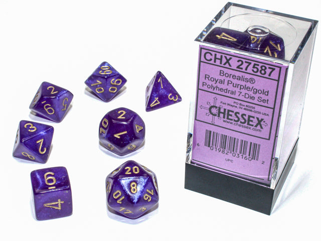 Chessex: Polyhedral Borealis Dice sets (Online Order Only)
