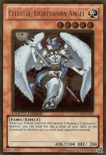Celestia, Lightsworn Angel [GLD4-EN025] Gold Rare (ONLINE ORDER ONLY)