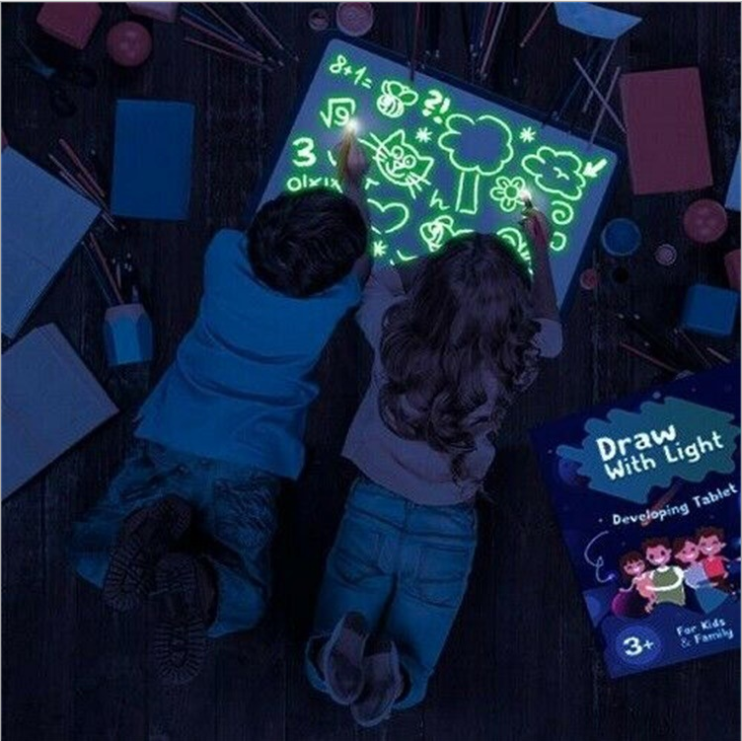 Toy Drawing Pad 3D Magic 8 Light Effects Puzzle Board Sketchpad (ONLINE ORDER ONLY)