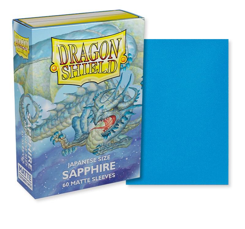 Dragon Shield: Japanese Size 60ct Sleeves - Sapphire (Matte) (Online Order Only)